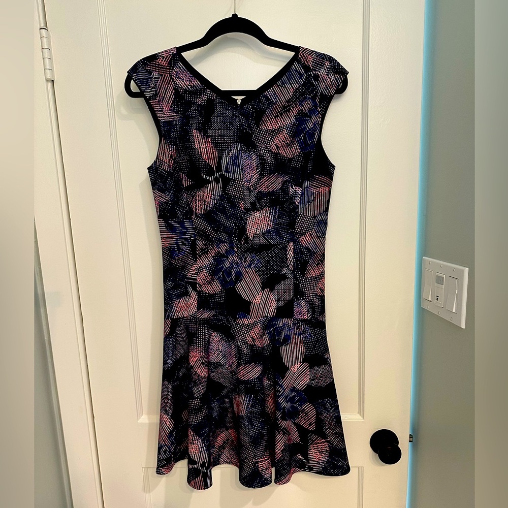 Rebecca Taylor Geometric Cap Sleeve Dress